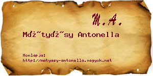 Mátyásy Antonella névjegykártya